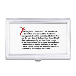 Sinners Prayer Business Card Case