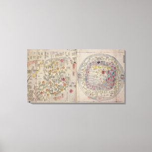 Sino Korean world map Canvas Print