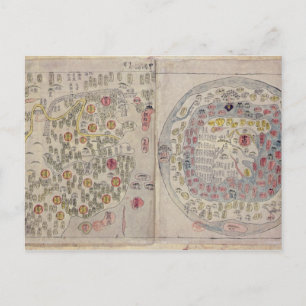 Sino Korean world map Postcard