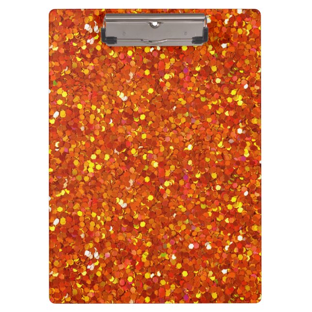 Sinopia Orange Glitter Clipboard (Front)