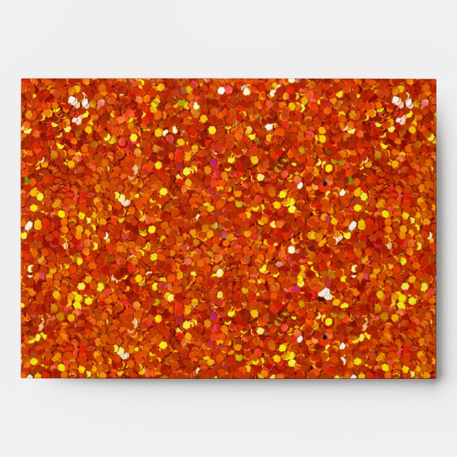 Sinopia Orange Glitter Envelope (Front)