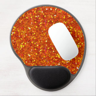 Sinopia Orange Glitter Gel Mouse Pad