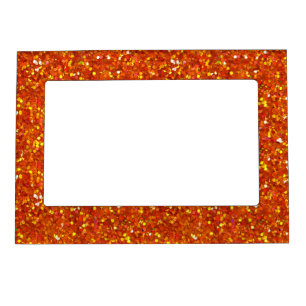 Sinopia Orange Glitter Magnetic Frame