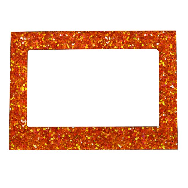 Sinopia Orange Glitter Magnetic Frame (Front)