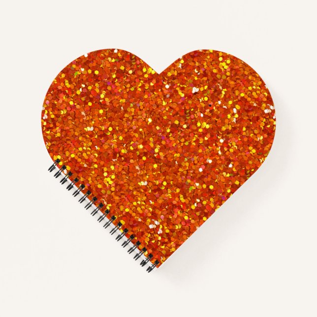 Sinopia Orange Glitter Notebook (Front)
