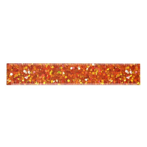 Sinopia Orange Glitter Ruler