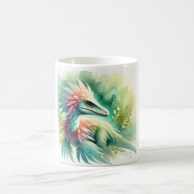 Sinornithosaurus in harmony with nature 060924AREF Coffee Mug (Center)
