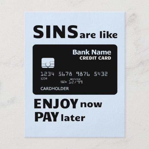 Sins are like Credit Cards   Flyer