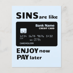 Sins are like Credit Cards Flyer