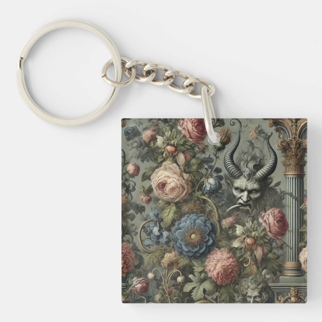 Sins of the Affluent – Gothic Victorian Design Keychain (Front)