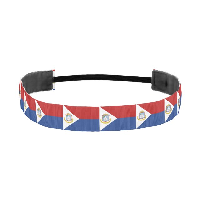 Sint Maarten Flag Athletic Headband (Front)