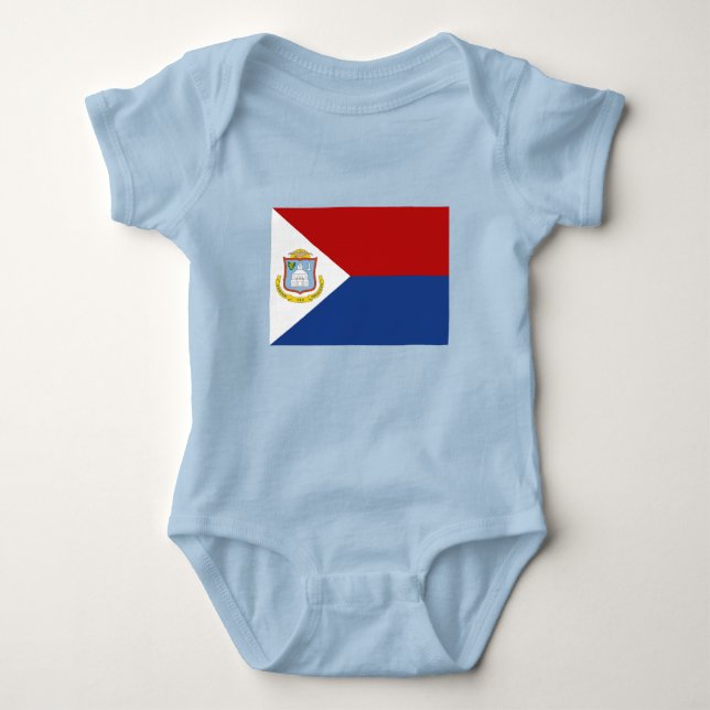 Sint Maarten Flag Baby Bodysuit (Front)