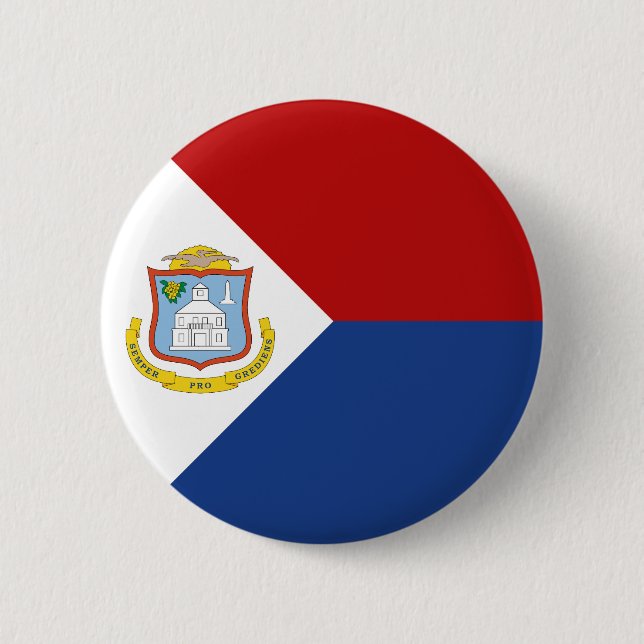 Sint Maarten Flag Button (Front)