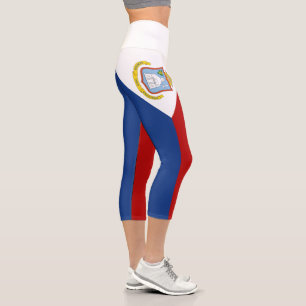 Sint Maarten Flag Capri Leggings