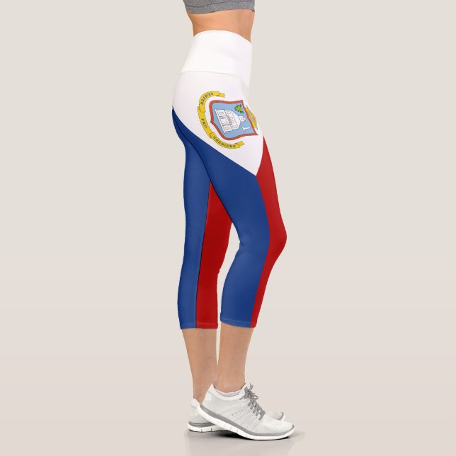 Sint Maarten Flag Capri Leggings (Right)