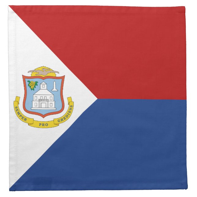 Sint Maarten Flag Cloth Napkin (Front)
