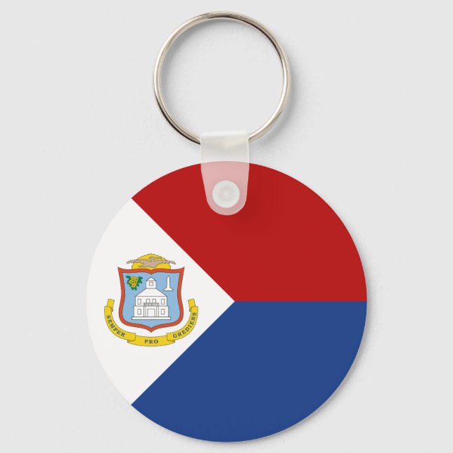 Sint Maarten Flag Keychain (Front)