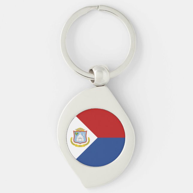 Sint Maarten Flag Keychain (Front)