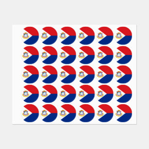 Sint Maarten flag Labels