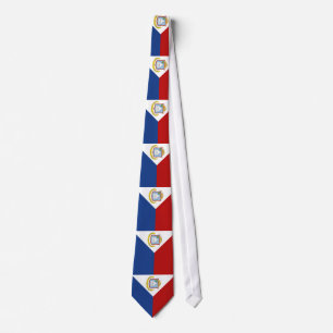 Sint Maarten Flag Neck Tie