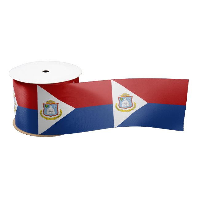 Sint Maarten Flag Satin Ribbon (Spool)