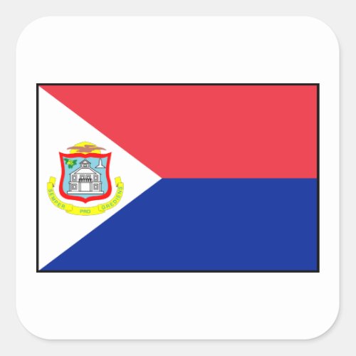 Sint Maarten Flag Square Sticker