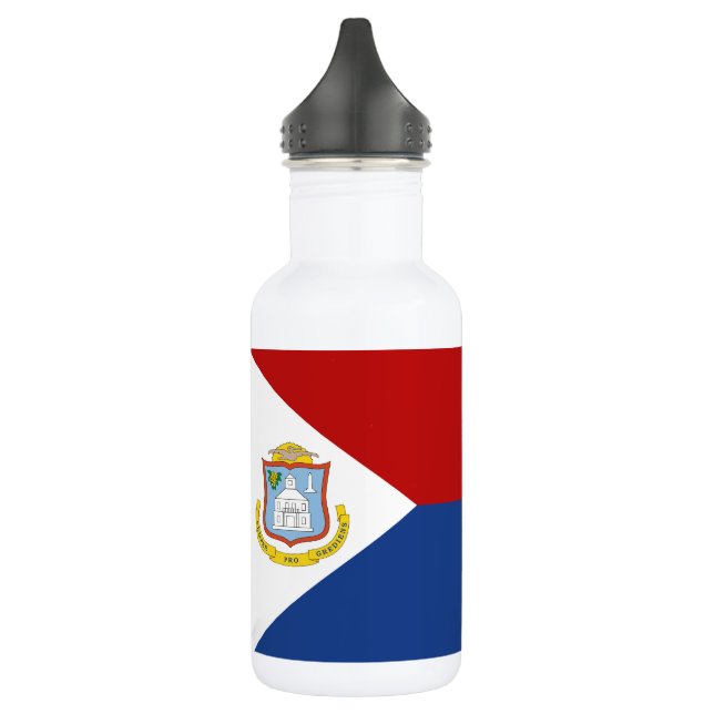 Sint Maarten Flag Stainless Steel Water Bottle (Left)