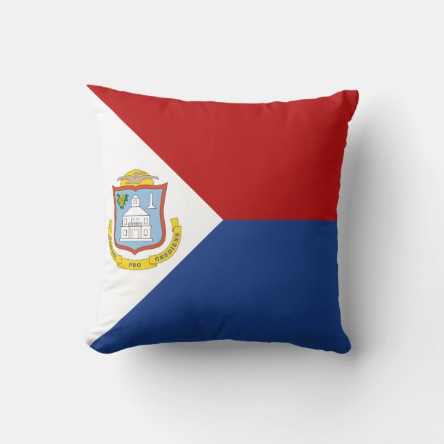 Sint Maarten Flag Throw Pillow (Front)