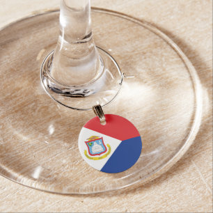Sint Maarten flag Wine Charm
