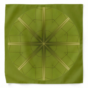 Sint Maarten Green Abstract Tile Bandana