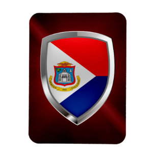 Sint Maarten Metallic Emblem Magnet