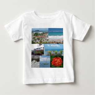 Sint Maarten-Saint Maarten Photo Collage Baby T-Shirt