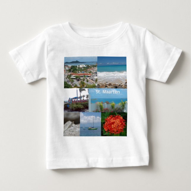 Sint Maarten-Saint Maarten Photo Collage Baby T-Shirt (Front)