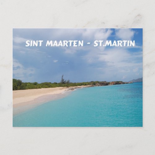 Sint Maarten _ St Martin Beach Scene Postcard