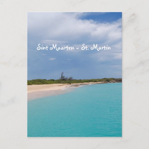 Sint Maarten _ St Martin Beach Scene Postcard
