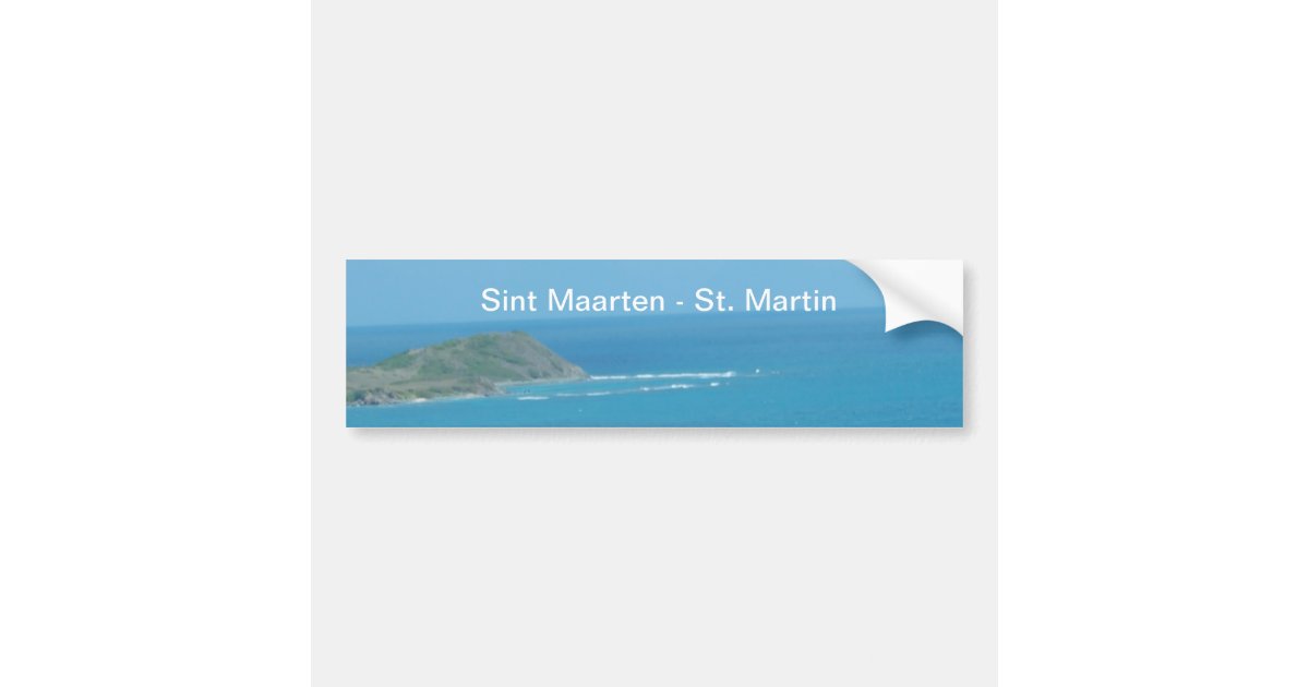 Sint Maarten - St. Martin Ocean Blue Seascape Bumper Sticker | Zazzle