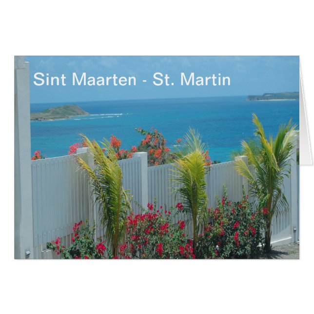 Sint Maarten - St. Martin Ocean Blue Seascape Cards (Front Horizontal)