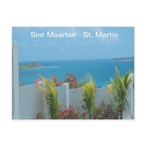 Sint Maarten - St. Martin Ocean Blue Seascape Postcard