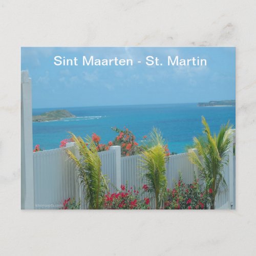 Sint Maarten _ St Martin Ocean Blue Seascape Postcard