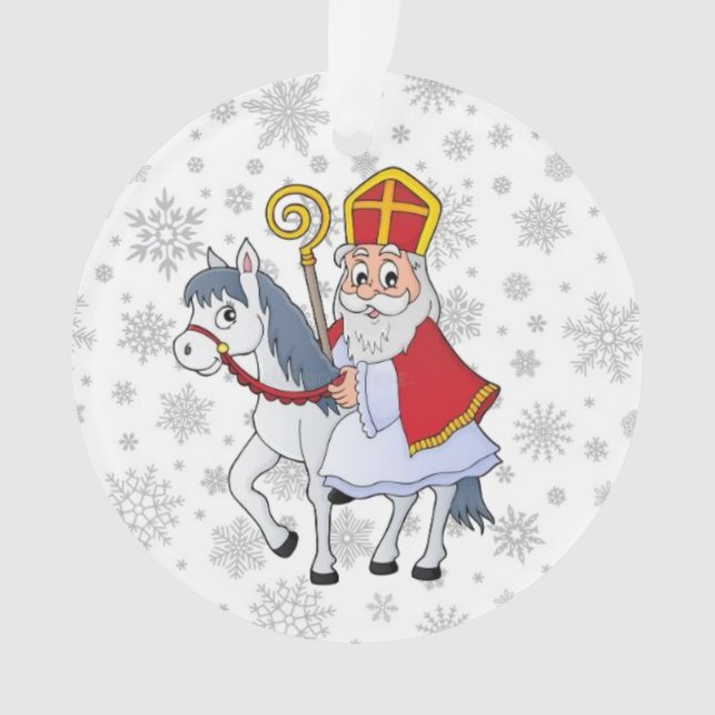 Sinterklaas and his White Horse Ornament (Front)