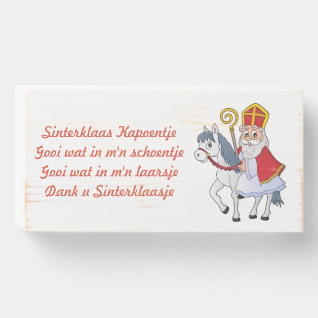 Sinterklaas Kapoentje Lyrics Sign (Front Horizontal)