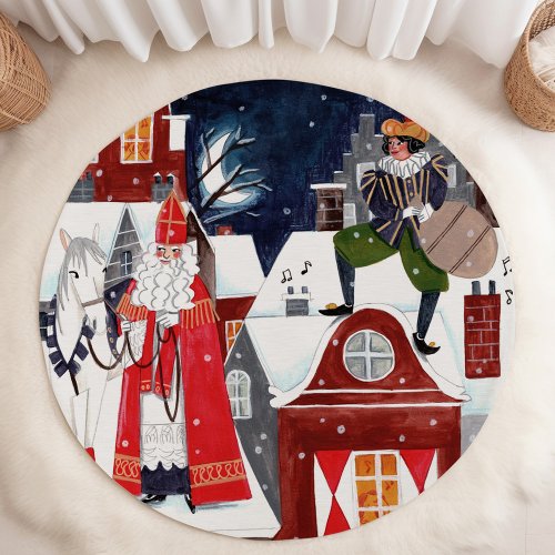 Sinterklaas Saint Nicholas illustration Rug