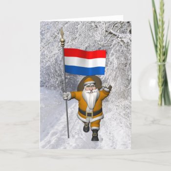 Sinterklaas With Dutch Flag Card by santa_world_flags at Zazzle