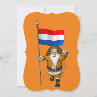 Sinterklaas With Ensign Of The Netherlands