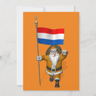 Sinterklaas With Ensign Of The Netherlands