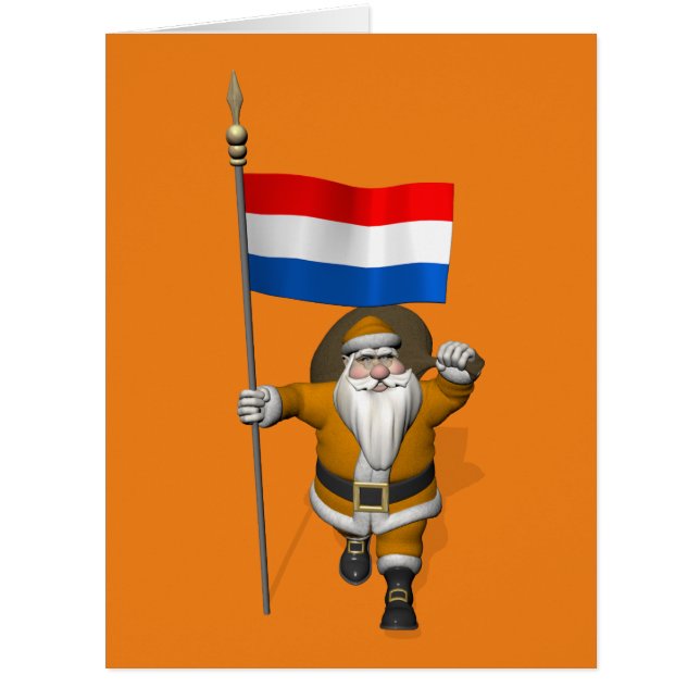 Sinterklaas With Ensign Of The Netherlands (Front)