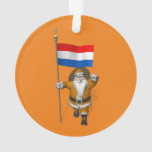 Sinterklaas With Ensign Of The Netherlands Ornament at Zazzle