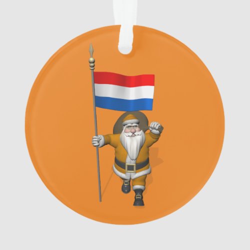 Sinterklaas With Ensign Of The Netherlands Ornament