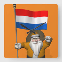 Sinterklaas With Ensign Of The Netherlands