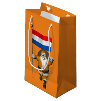 Sinterklaas With Flag Of The Netherlands Small Gift Bag